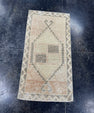 Turkish Mini Rug Oriental Hand Knotted Vintage Rug  1'8'' x  3'2'' #12205