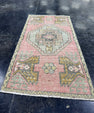 Turkish Mini Rug Oriental Hand Knotted Vintage Rug  1'7'' x  3'2'' #12207
