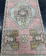 Turkish Mini Rug Oriental Hand Knotted Vintage Rug  1'7'' x  3'2'' #12207