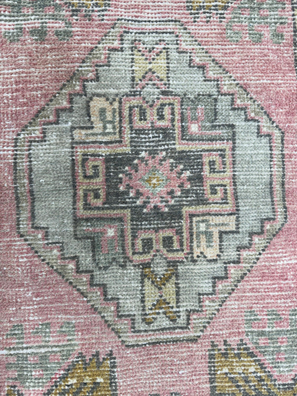 Turkish Mini Rug Oriental Hand Knotted Vintage Rug  1'7'' x  3'2'' #12207