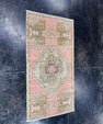 Turkish Mini Rug Oriental Hand Knotted Vintage Rug  1'7'' x  3'2'' #12207