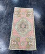 Turkish Mini Rug Oriental Hand Knotted Vintage Rug  1'7'' x  3'2'' #12207