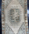 Turkish Mini Rug Oriental Hand Knotted Vintage Rug  1'5'' x  3'3'' #12197