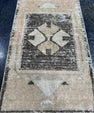 Turkish Mini Rug Oriental Hand Knotted Vintage Rug  1'8'' x  2'11'' #12199