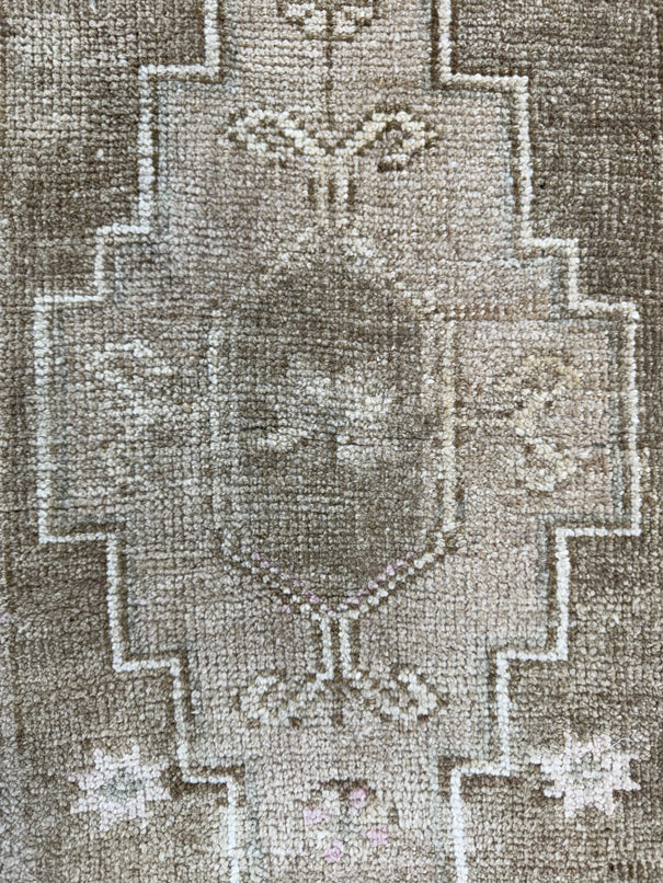 Turkish Mini Rug Oriental Hand Knotted Vintage Rug  1'5'' x  2'7'' #12201