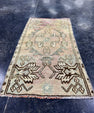 Turkish Mini Rug Oriental Hand Knotted Vintage Rug  1'7'' x  2'10'' #12196