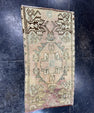 Turkish Mini Rug Oriental Hand Knotted Vintage Rug  1'7'' x  2'10'' #12196