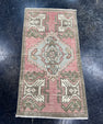Turkish Mini Rug Oriental Hand Knotted Vintage Rug  1'8'' x  3'1'' #12191