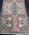 Turkish Mini Rug Oriental Hand Knotted Vintage Rug  1'8'' x  3'1'' #12191