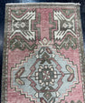 Turkish Mini Rug Oriental Hand Knotted Vintage Rug  1'8'' x  3'1'' #12191