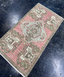 Turkish Mini Rug Oriental Hand Knotted Vintage Rug  1'8'' x  3'1'' #12191