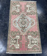 Turkish Mini Rug Oriental Hand Knotted Vintage Rug  1'8'' x  3'1'' #12191