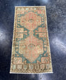 Turkish Mini Rug Oriental Hand Knotted Vintage Rug  1'6'' x  3' #12193