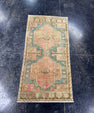 Turkish Mini Rug Oriental Hand Knotted Vintage Rug  1'6'' x  3' #12193