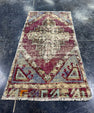 Turkish Mini Rug Oriental Hand Knotted Vintage Rug  1'4'' x  2'8'' #12194
