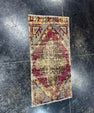 Turkish Mini Rug Oriental Hand Knotted Vintage Rug  1'4'' x  2'8'' #12194