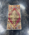 Turkish Mini Rug Oriental Hand Knotted Vintage Rug  1'4'' x  2'8'' #12194