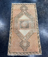 Turkish Mini Rug Oriental Hand Knotted Vintage Rug  1'7'' x  3'1'' #12195