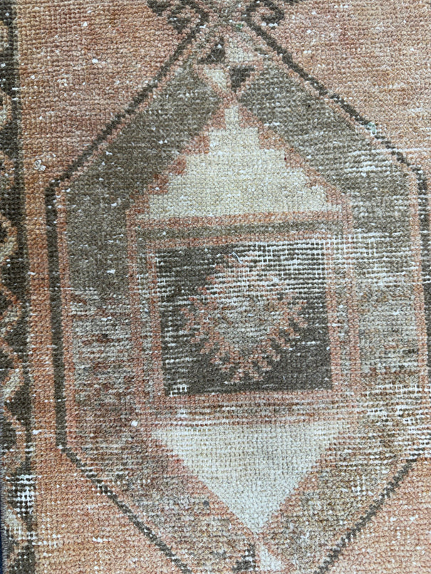 Turkish Mini Rug Oriental Hand Knotted Vintage Rug  1'7'' x  3'1'' #12195