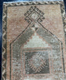 Turkish Mini Rug Oriental Hand Knotted Vintage Rug  1'7'' x  3'1'' #12195