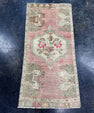 Turkish Mini Rug Oriental Hand Knotted Vintage Rug  1'9'' x  3'8'' #12190
