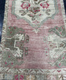 Turkish Mini Rug Oriental Hand Knotted Vintage Rug  1'9'' x  3'8'' #12190