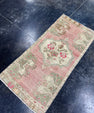 Turkish Mini Rug Oriental Hand Knotted Vintage Rug  1'9'' x  3'8'' #12190