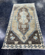Turkish Mini Rug Oriental Hand Knotted Vintage Rug  1'7'' x  3'2'' #12189