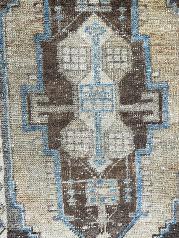 Turkish Mini Rug Oriental Hand Knotted Vintage Rug  1'7'' x  3'2'' #12189