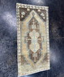 Turkish Mini Rug Oriental Hand Knotted Vintage Rug  1'7'' x  3'2'' #12189