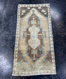 Turkish Mini Rug Oriental Hand Knotted Vintage Rug  1'7'' x  3'2'' #12189