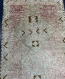 Turkish Mini Rug Oriental Hand Knotted Vintage Rug  1'10'' x  3'8'' #12188