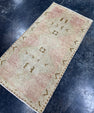 Turkish Mini Rug Oriental Hand Knotted Vintage Rug  1'10'' x  3'8'' #12188