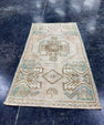 Turkish Mini Rug Oriental Hand Knotted Vintage Rug  1'6'' x  2'8'' #12187