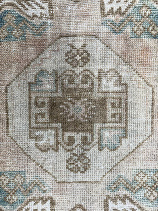 Turkish Mini Rug Oriental Hand Knotted Vintage Rug  1'6'' x  2'8'' #12187