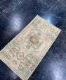 Turkish Mini Rug Oriental Hand Knotted Vintage Rug  1'6'' x  2'8'' #12187
