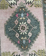 Turkish Mini Rug Oriental Hand Knotted Vintage Rug  1'8'' x  3'8'' #12184