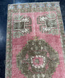 Turkish Mini Rug Oriental Hand Knotted Vintage Rug  1'8'' x  3'7'' #12183