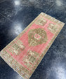 Turkish Mini Rug Oriental Hand Knotted Vintage Rug  1'8'' x  3'7'' #12183