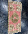 Turkish Mini Rug Oriental Hand Knotted Vintage Rug  1'8'' x  3'7'' #12183