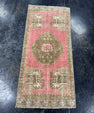 Turkish Mini Rug Oriental Hand Knotted Vintage Rug  1'8'' x  3'7'' #12183