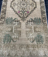 Turkish Mini Rug Oriental Hand Knotted Vintage Rug  1'8'' x  3'7'' #12182