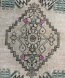 Turkish Mini Rug Oriental Hand Knotted Vintage Rug  1'8'' x  3'7'' #12182
