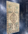 Turkish Mini Rug Oriental Hand Knotted Vintage Rug  1'8'' x  3'7'' #12182