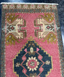 Turkish Mini Rug Oriental Hand Knotted Vintage Rug  1'7'' x  3'3'' #12181