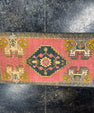 Turkish Mini Rug Oriental Hand Knotted Vintage Rug  1'7'' x  3'3'' #12181