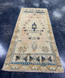 Turkish Mini Rug Oriental Hand Knotted Vintage Rug  1'8'' x  3'9'' #12180