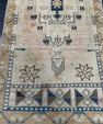 Turkish Mini Rug Oriental Hand Knotted Vintage Rug  1'8'' x  3'9'' #12180