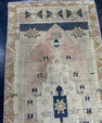 Turkish Mini Rug Oriental Hand Knotted Vintage Rug  1'8'' x  3'9'' #12180