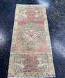 Turkish Mini Rug Oriental Hand Knotted Vintage Rug  1'7'' x  3'4'' #12177